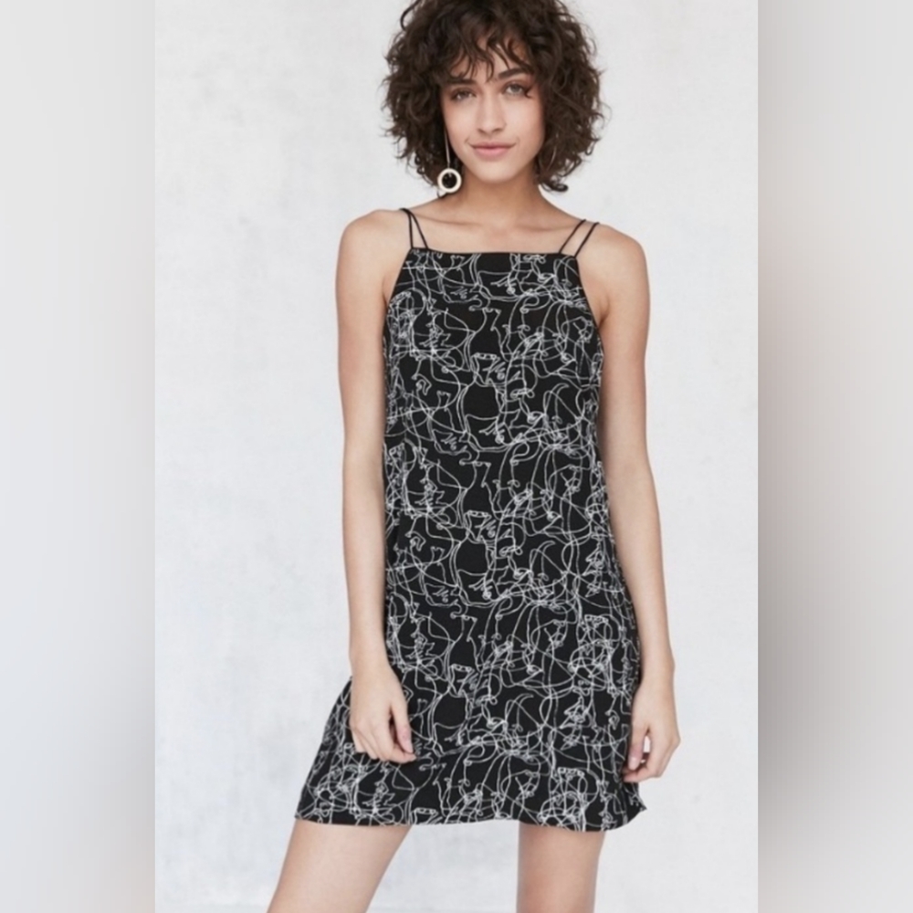 Urban Outfitters Silence and Noise Black White Mini Dress Size Medium